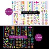 HASTHIP® 10 Hojas Tatuajes Temporales Luminosos en la Oscuridad,Pegatinas UV
