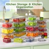 KEMETHY 44-Piece Food Storage Containers with Lids(22 Containers & 22