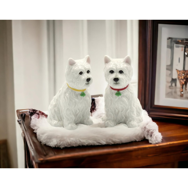 CG 20885 2.88" Ceramic Westie Dog Salt and Pepper Shaker,