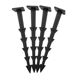 Greenerba© - Set of 25 Fixing Pegs - Plastic Ground Anchor - Premium Quality - Moisture Resistant - Temperature - 30°C to + 80°C - Mulch, Tarpaulin, Tent etc