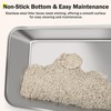 MIXJOY Stainless Steel Cat Litter Box, Extra Large Litter Boxes