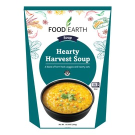 Food Earth Hearty Harvest Oat & Veggie Soup | Vegan, Gluten-Free, Plant-Based | 10.58 oz (300g) Each – Pack of 6 | Ready-to-Eat Meal | Heat & Serve in 60 Seconds
