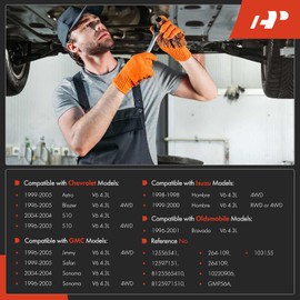 A-Premium Engine Oil Pan Sump with Drain Plug Compatible with Chevy Astro 1999-2005, Blazer 1996-2005, S10 1996-2004, GMC Jimmy 1996-2005, Safari 1999-2005, Sonoma 1996-2004, 4.3L