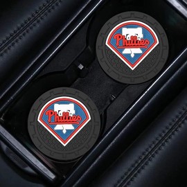 Car Cup Holder Coasters for Phila Phillies Baseball Fans,Car Coasters for Drink Holder,Non-Slip Auto Cup Insert for Vehicles,2.75''