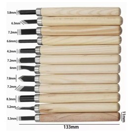 Compraymas Juego Gurbias 12 Pieza Tallado De Madera Gubias Escolares Ci