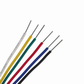 TUOFENG 22 AWG Wire Solid Core Hookup Wire, 6 Different Colored Breadboard Wires 30ft Each, Electronic Wire with PVC for Arduino