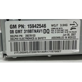 GM 08-09 SATURN VUE OPT U3U INFORMATION NAVIGATION DISPLAY SCREEN UNIT 15942546 OEM