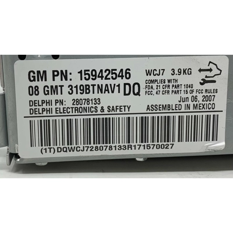 GM 08-09 SATURN VUE OPT U3U INFORMATION NAVIGATION DISPLAY SCREEN