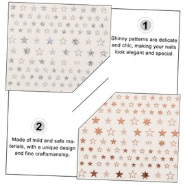 Vaguelly 7pcs Star Nail Art Stickers Creative DIY Manicure Decals for Women Decorative Hollow Star Design for Nail Art Decoration