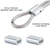 HOME MASTER HARDWARE 3/16" Aluminum Crimping Loop Sleeve 50 Pcs,Double