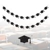 Vofrise Graduation Decorations Class of 2025 Black Graduation Banner Pre-Strung
