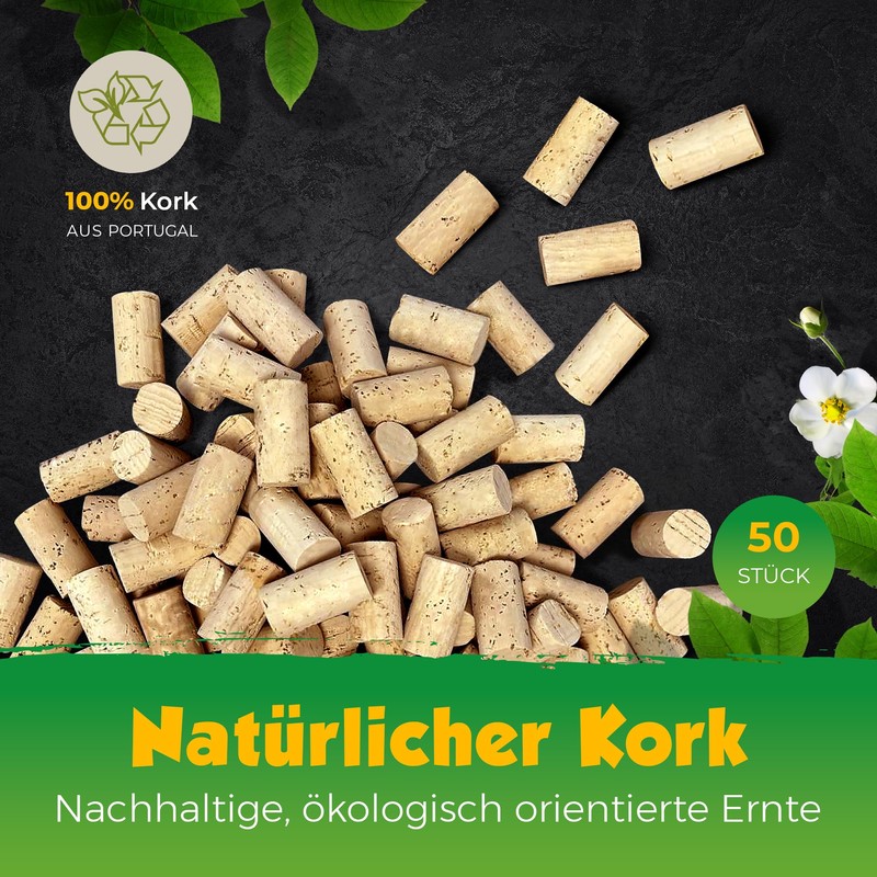 50 NEW Natural Wine Corks (Straight) for craft or decoration