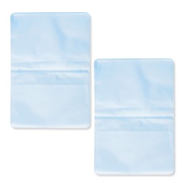 Lotsdonxia 2-Pack Transparent Card Sleeves Durable Organised Storage Plastic Wallet Inserts for Credit Card Protection (10 Pages with 10 and 20 Slot Options)