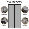 DAWNTREES Magnetic Screen Door Screen 150x240cm Magnetic Closure, Heavy-Duty Mesh