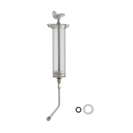 100ML Syringe with Drench Nozzle, Adjustable Dosage Detachable Drench Livestock Syringe Birds Feeding Syringe Gun for Cats Dogs Kitten Puppy Bunny Small Animals Newborn Pet Feeder Nursing Supplies