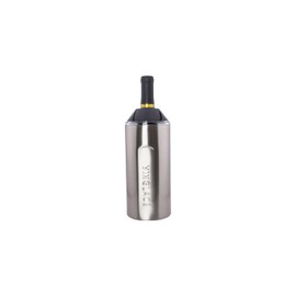 Vinglacé Wine Bottle Chiller- Portable Champagne Insulator- Stainless Steel Wine Cooler Sleeve - Keeps Wine Cold (Stainless Steel)