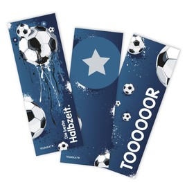 Set of 12 Football Bookmarks I 3 Cool Designs I for Children Boys I First Day at School Cone I dv_581