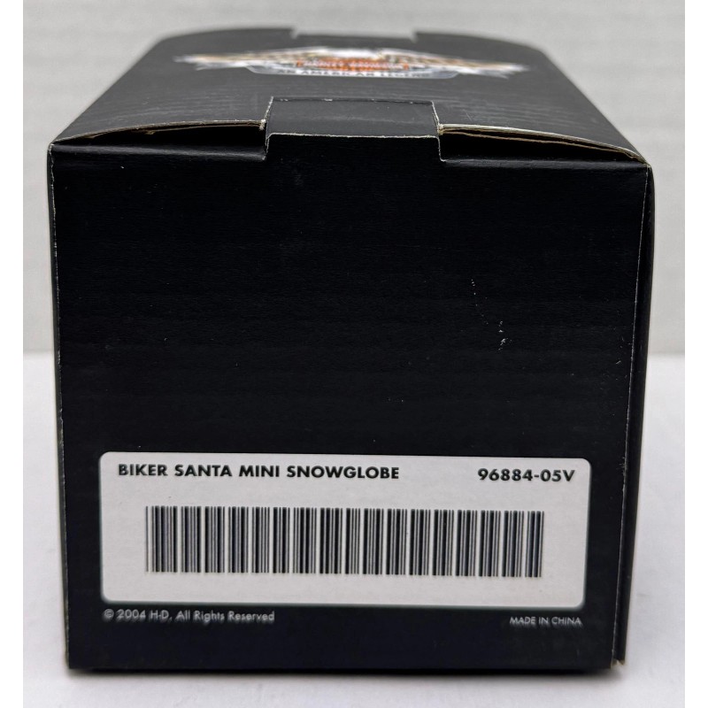 2004 Harley Davidson Mini Holiday Snow Globe Biker Santa 96884-05V