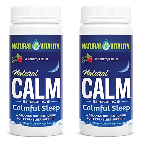 Natural Vitality Natural Calm Specifics Calmful Sleep (Wildberry Flavor), 2 Pack