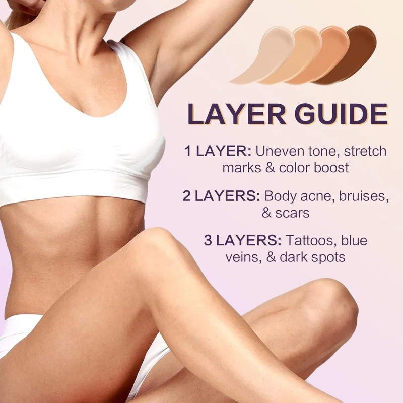 Crema Correctora Corporal, Para Cubrir Tatuajes Y Cicatrices