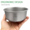 TOMSHOO 500ml Titanium Bowl Stackable Camping Bowl for Camping Hiking