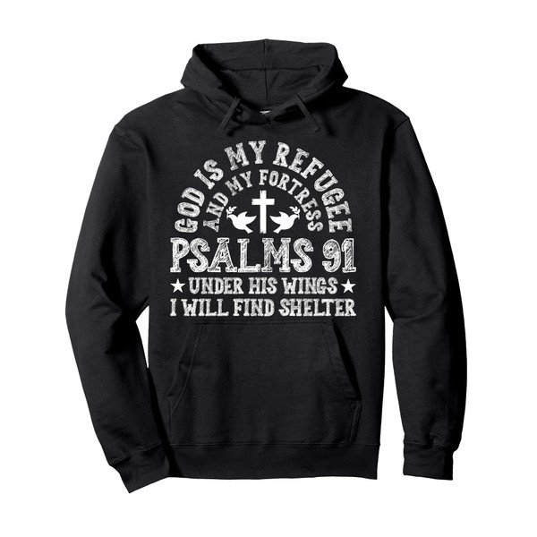Psalms 91 Scripture Bible Verse Religious Catholic Christian Pullover Hoodie