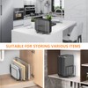 KORRTFID Kitchen Cabinet Organizer, Steel Cookware Holder, Divided Holder with
