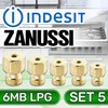 Set of 5 Gas Nozzles Brass 6MB GPL for Gas