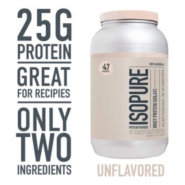 Proteina Isopure Whey Protein Isolate Unflavored 3 Lbs Sabor Sin sabor
