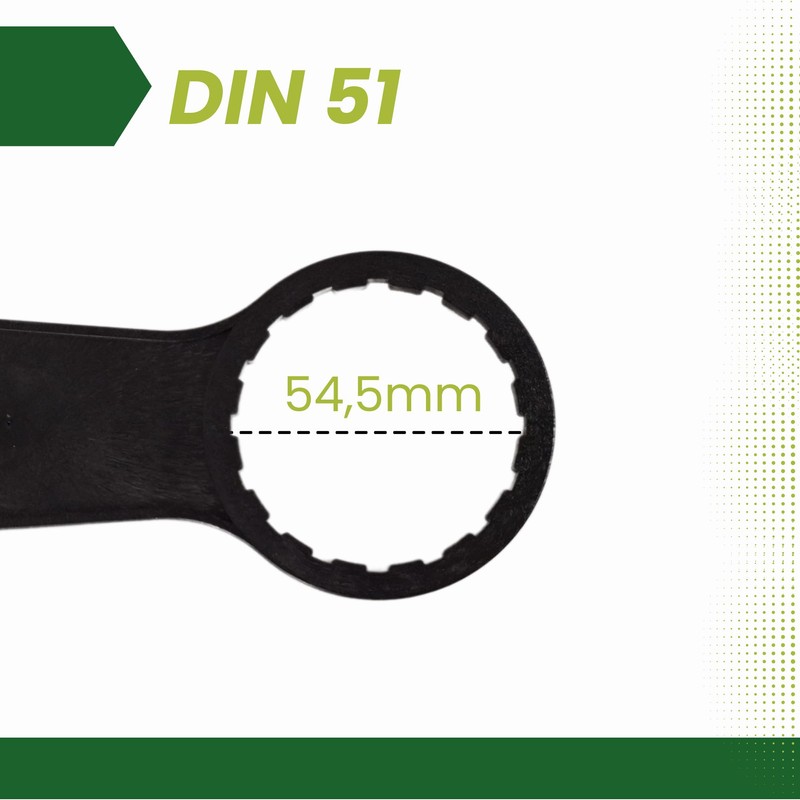 GROWMANIA Double Sided Canister Wrench DIN 51 and DIN 61