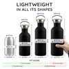 Bambaw 16 oz Stainless Steel Water Bottle, Black - Non-insulated,
