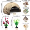 QUOZUO Hermit Crab Sea Shells Natural Coconut Shell Hut Artificial