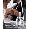 Jstyle 4mm Silver Titanium Wedding Band for Women Men, Comfort