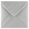 50 Pack 6" x 6" Silver Envelopes Metallic Pearl 155mm