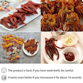 Sookwang K-Food Dried Squid Legs Only Legs Hot Flavor Snack Sweet and Savory Seasoned (0.7oz X 10 Packs) Chewy Calamari Korean Snack