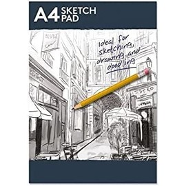 iTrend A4 Sketch Pad - Drawing Paper - Coloring Book and Art Paper - Easy to Use Doodle Pad - Creative Fun White Paper Back Card Cover