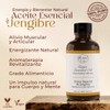 Aceite Esencial de Jengibre 100% Puro, Grado Cosmético, Alimenticio y