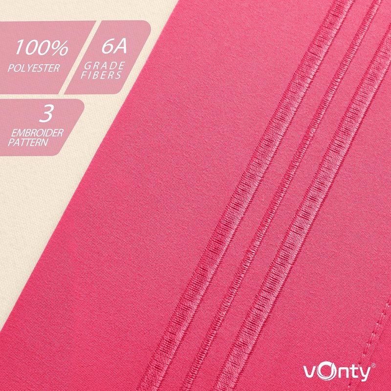 Vonty 2 Pack Standard Pillow Cases - 20x26 Inch, 1800