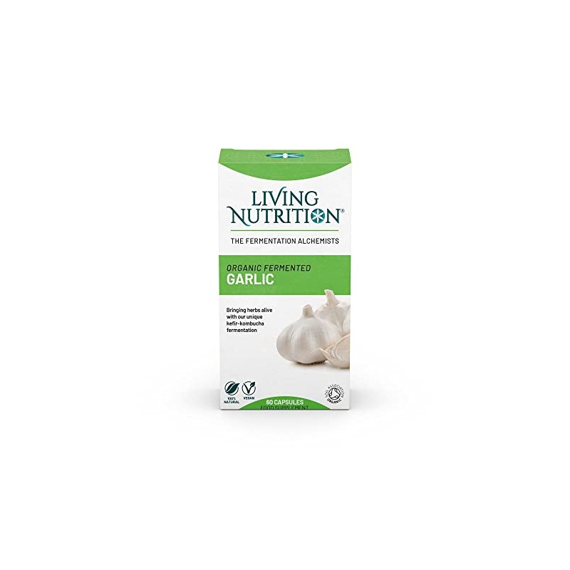 Living Nutrition Organic Fermented Garlic (60 Caps) - 700mg Garlic