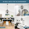 Xyndraph 17” Modern Black Chandelier for Dining Room - 4-Light