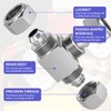 Bwintech 5 Pcs 10mm 3 Way Tee Push to Connect