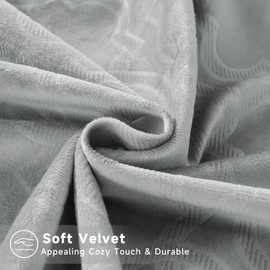 Ystyle Set of 2 Cushion Covers, 45 x 45 cm, Velvet Cushion Cover, Decorative Cushion Cover, Sofa Cushion, Couch Cushion, Decorative Cushion Cover with Zip, Grey