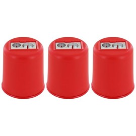 KUM AZ303.14.16-R - Pencil Sharpener with Container Pod M2, 3 Sharpeners Red, Double Container Sharpener
