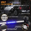 XRIDONSEN 35 inch Blue White Traffic Advisor Light Bar 48