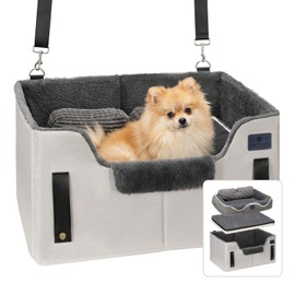 Veehoo Dog Car Seat for Small Medium Dogs Back Seat Washable, up to 50lbs
