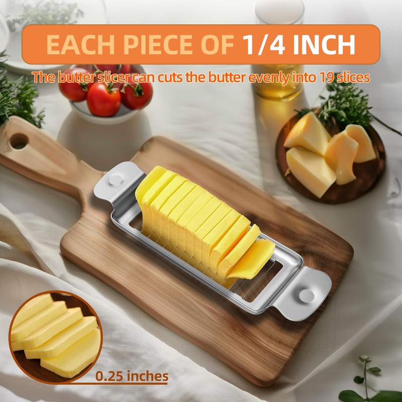 ENLOY Stainless Steel Butter & Cheese Slicer - Multipurpose Food