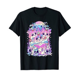 Kawaii Pastel Goth Cute and Creepy Cerberus Three Headed Dog Men Women T-Shirt