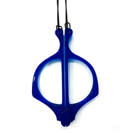 Eyekepper Handhold Magnifier Folding Reading Glasses Metalless Screwless Readers with Neck Strap - Blue +1.75