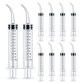 Plastic Syringe for Scientific Labs 10 Pack Measuring Syringe Tools Dispensing Multiple Uses (12 ml）