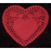 VALENTINES DAY DARK RED PAPER 6" HEART DOILIES 2 PACKS